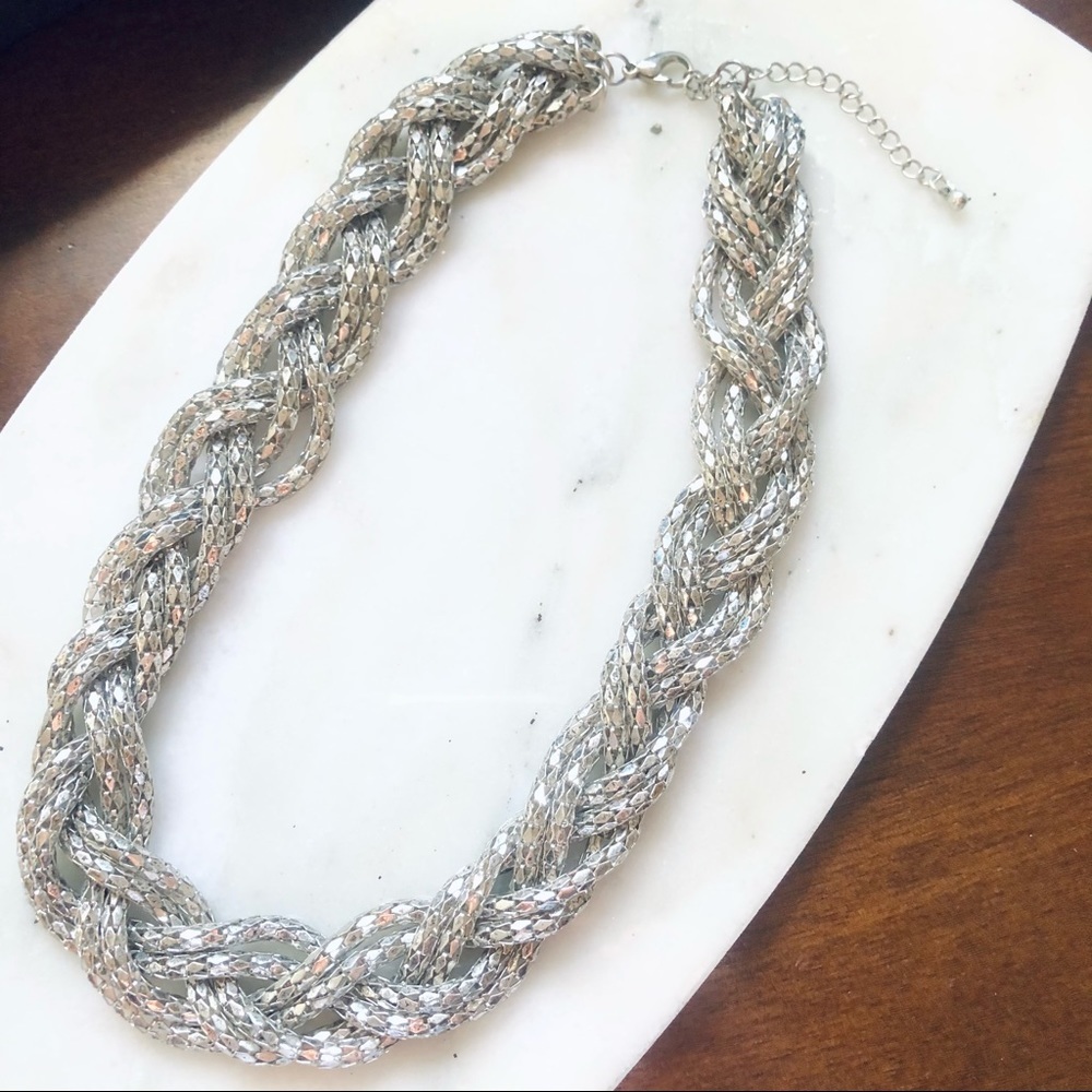 Metal Mesh Braided Necklace